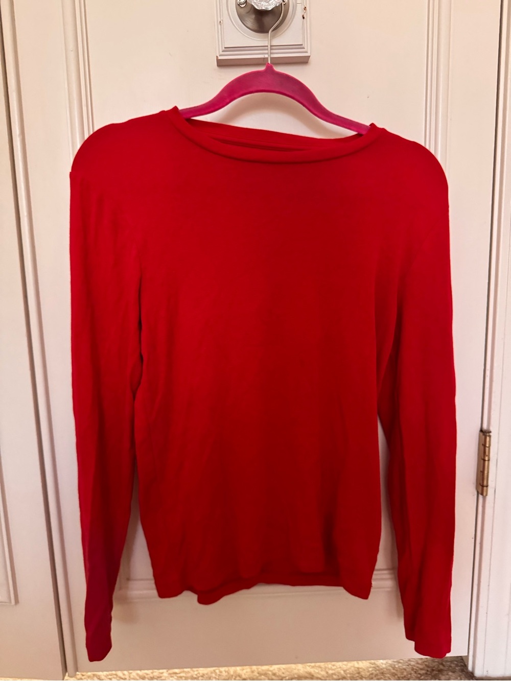 J.Crew Red Everyday Short-Sleeve V-Neck Tee
